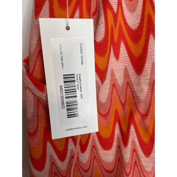 Outdoor Voices Women's Size XXS Thrive 5" Short Orange Grapefruit Helios NWT - Picture 4 of 9
